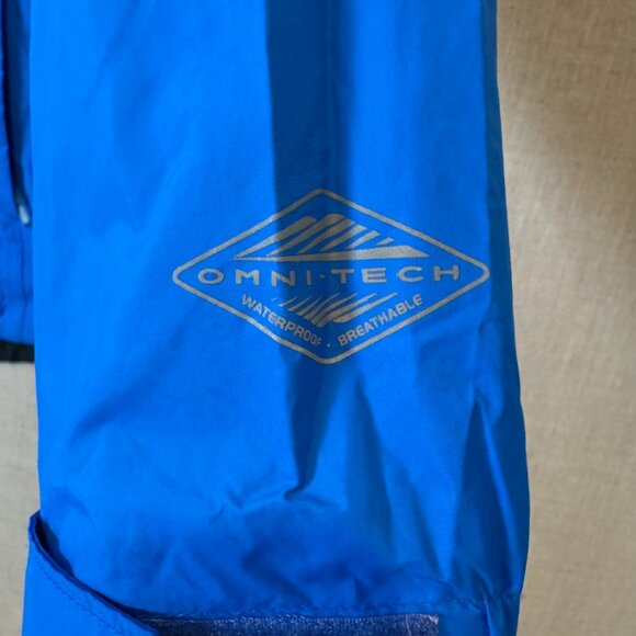 Columbia Omni-Tech Men's Waterproof Breathable Rain Jacket Blue Small Hooded - Picture 5 of 12